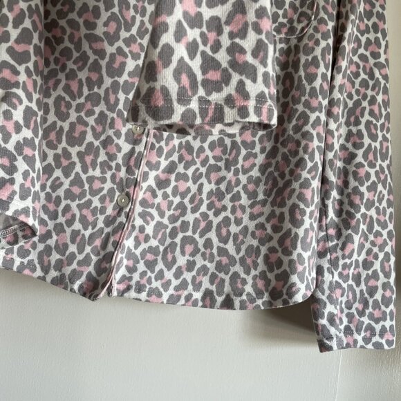 Kate Spade New York Pajamas 2 Piece SET Size S Pink Leopard Print PJ Top Pants - Picture 8 of 16